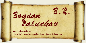 Bogdan Maluckov vizit kartica